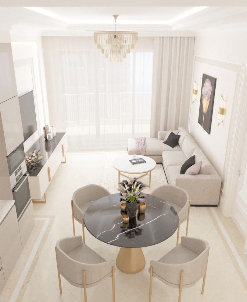 Обложка проекта: Современная классика в светлых тонах ЖК "Актёр Гэлакси"