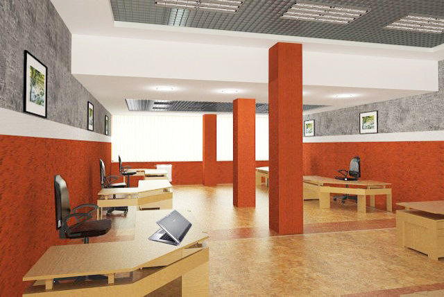 Офисы, кабинеты, лестничные марши, фасады