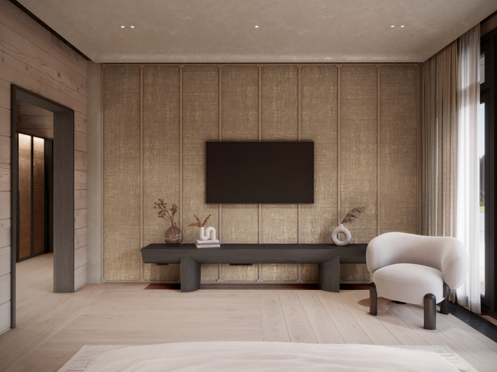 Интерьер подмосковного брусового дома компании Honka