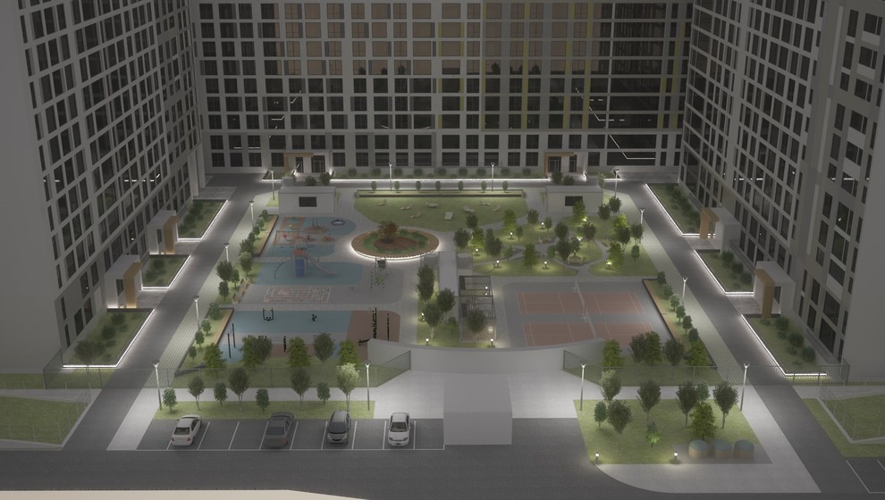 Эскизный проект благоустройства территории квартала "Новин" ГП4