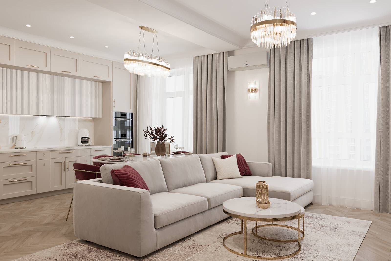 Столичный, 3х комнатный дом, классика с элементами Арт Деко