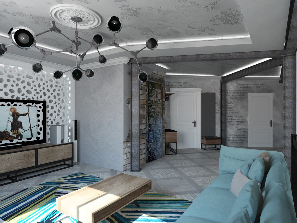 Гостиная. LOFT. Проект Ж.К. Панорама