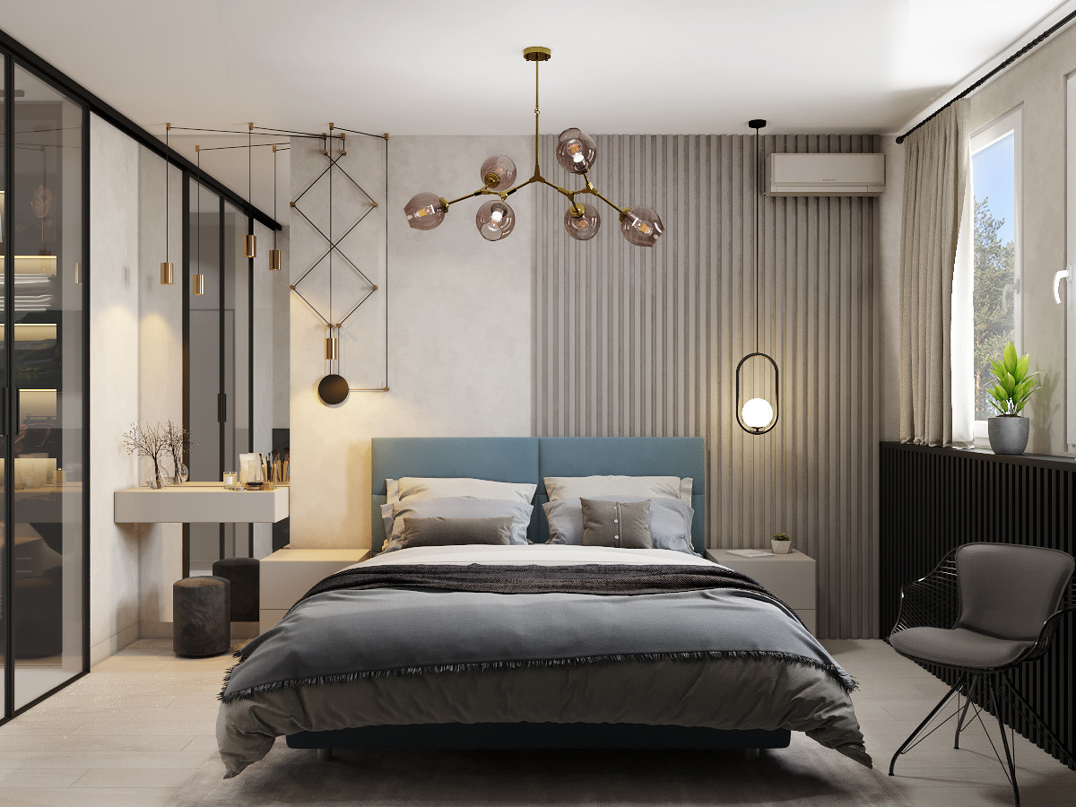 Спальня с выходом в гардероб