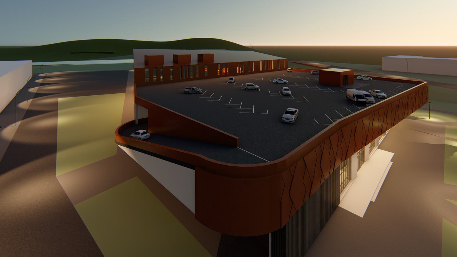 Проект здания аквапарка в Смоленске по ул. Кашена