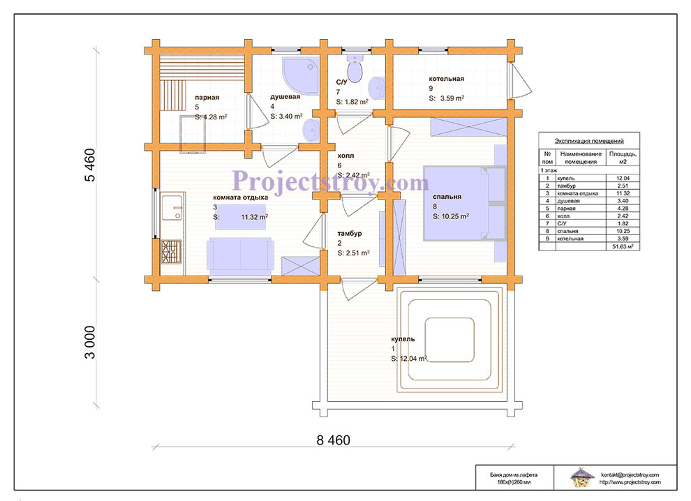 Сауна дом из лафета