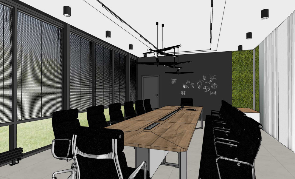 Офис для компании Изовол (экспресс-проект, скетчап)