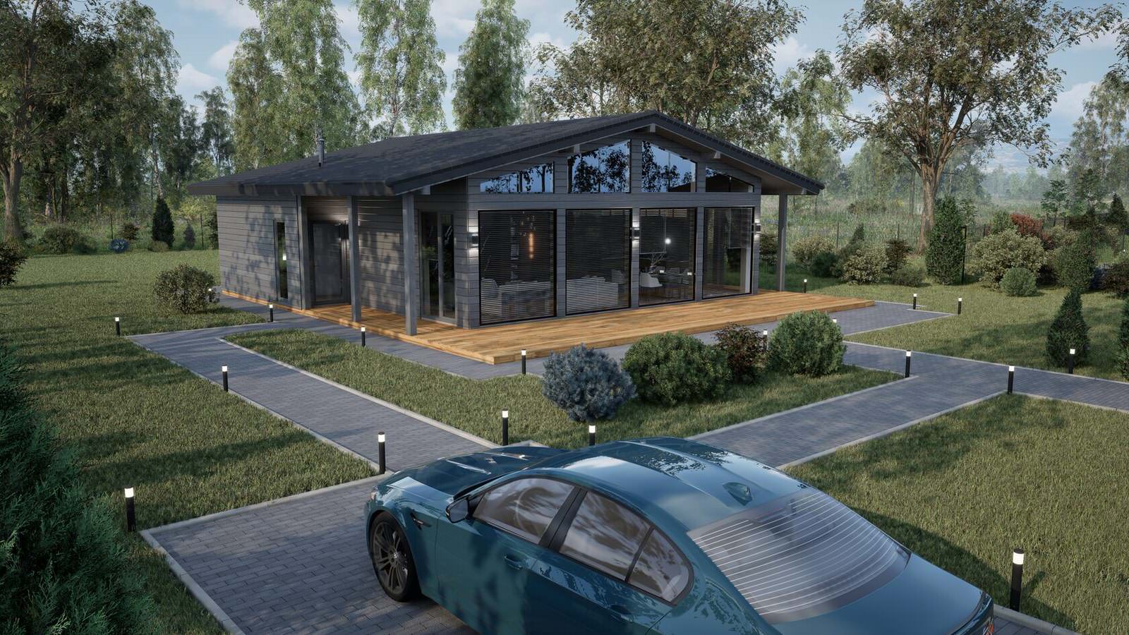 Визуализация Экстерьера КП "Высокий берег"