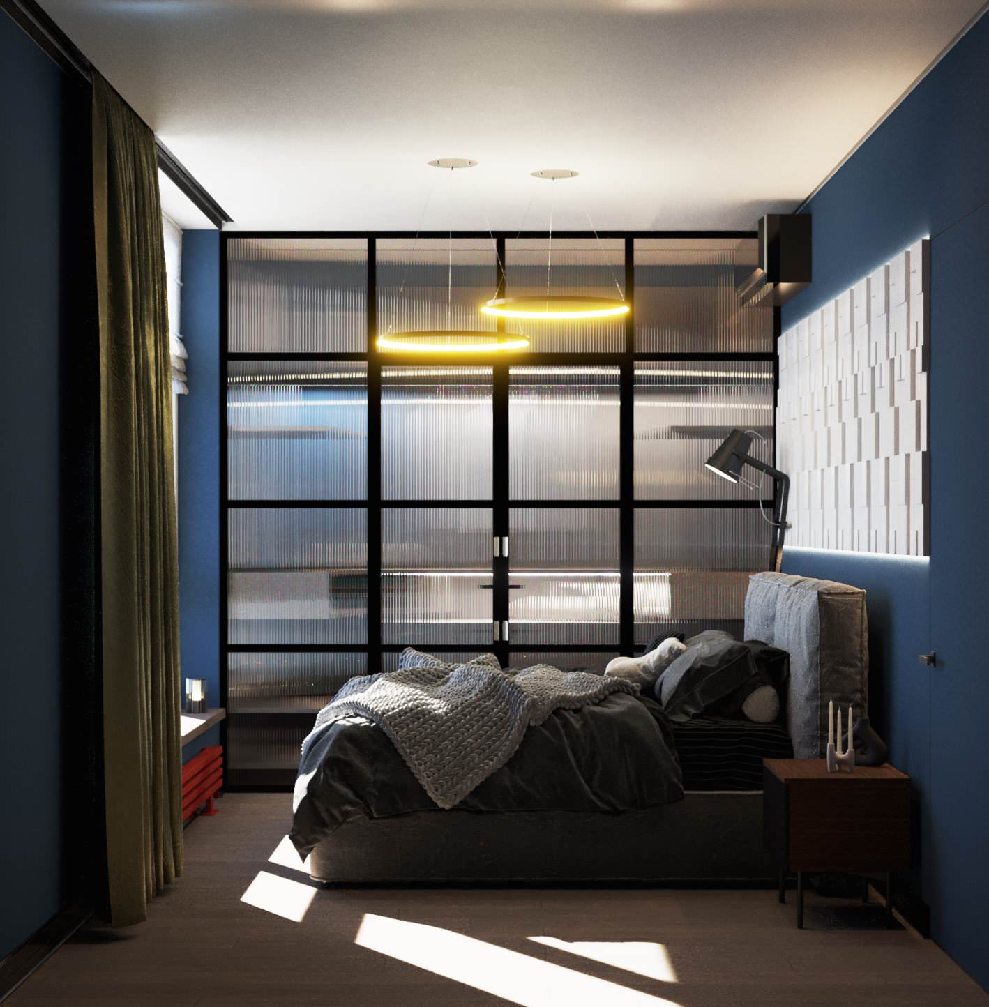 Необычная квартира с цветными радиаторами