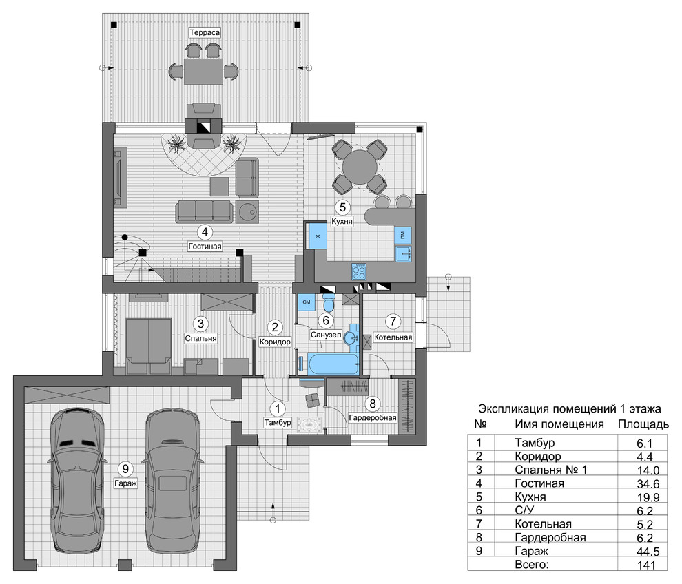 Обложка проекта: Интерьер коттеджа "Светлогорье".