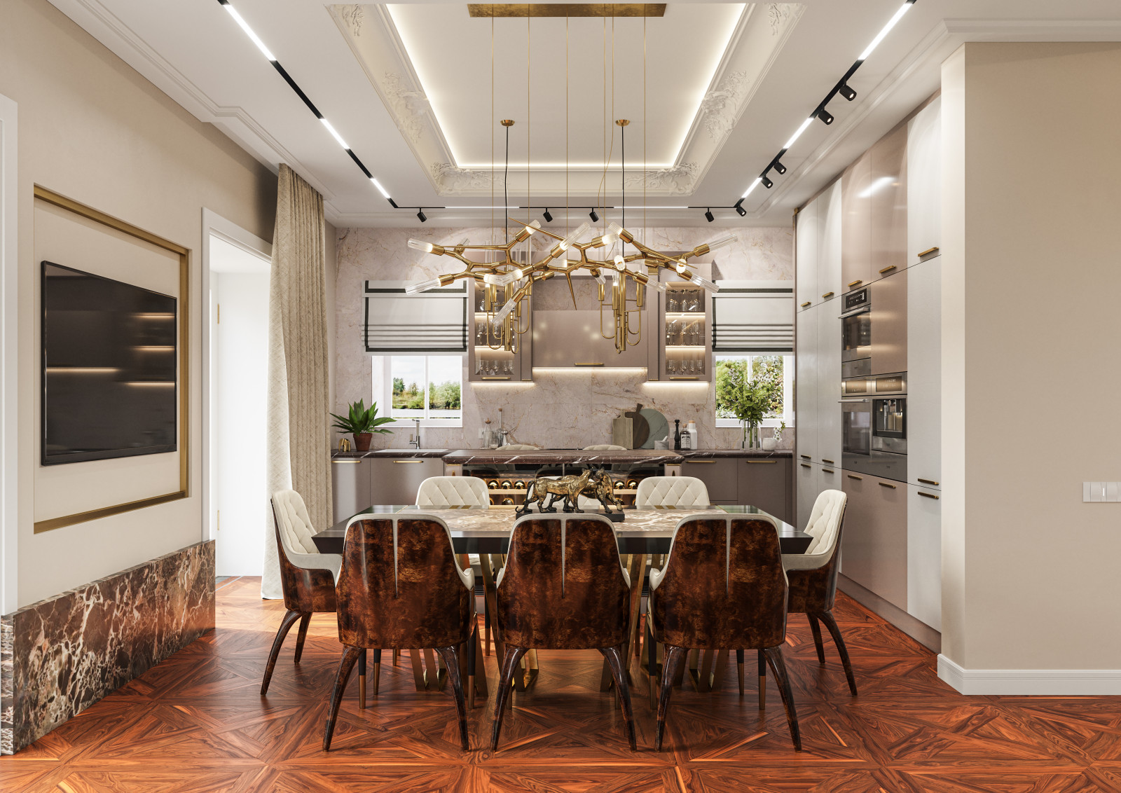 Столовая + кухня 1-ый этаж