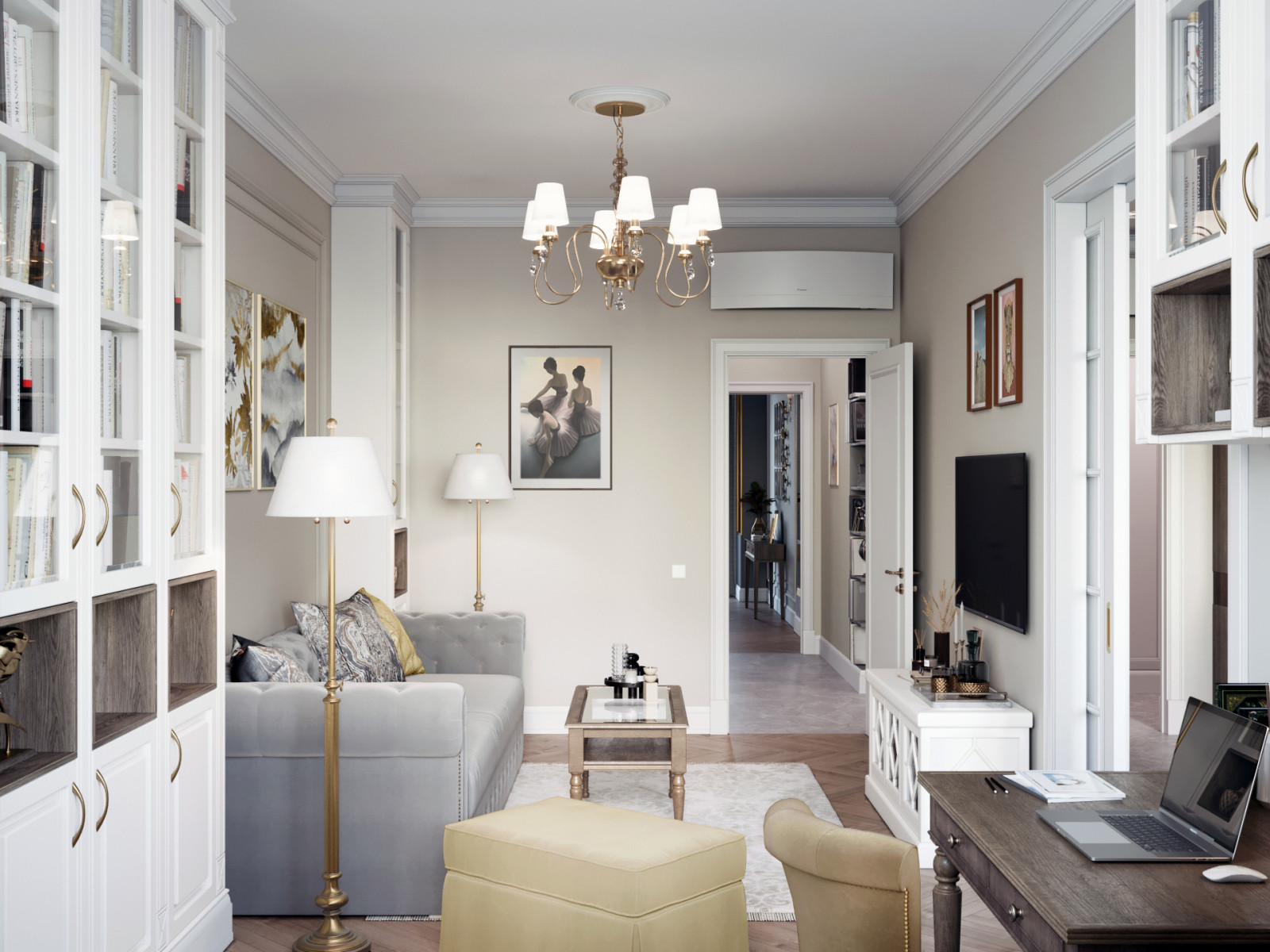 Квартира в Коммунарке "Светлая меланхолия" - 76,75 кв.м.