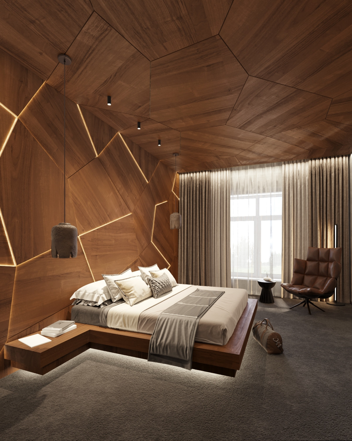 Спальня с элементами лофт