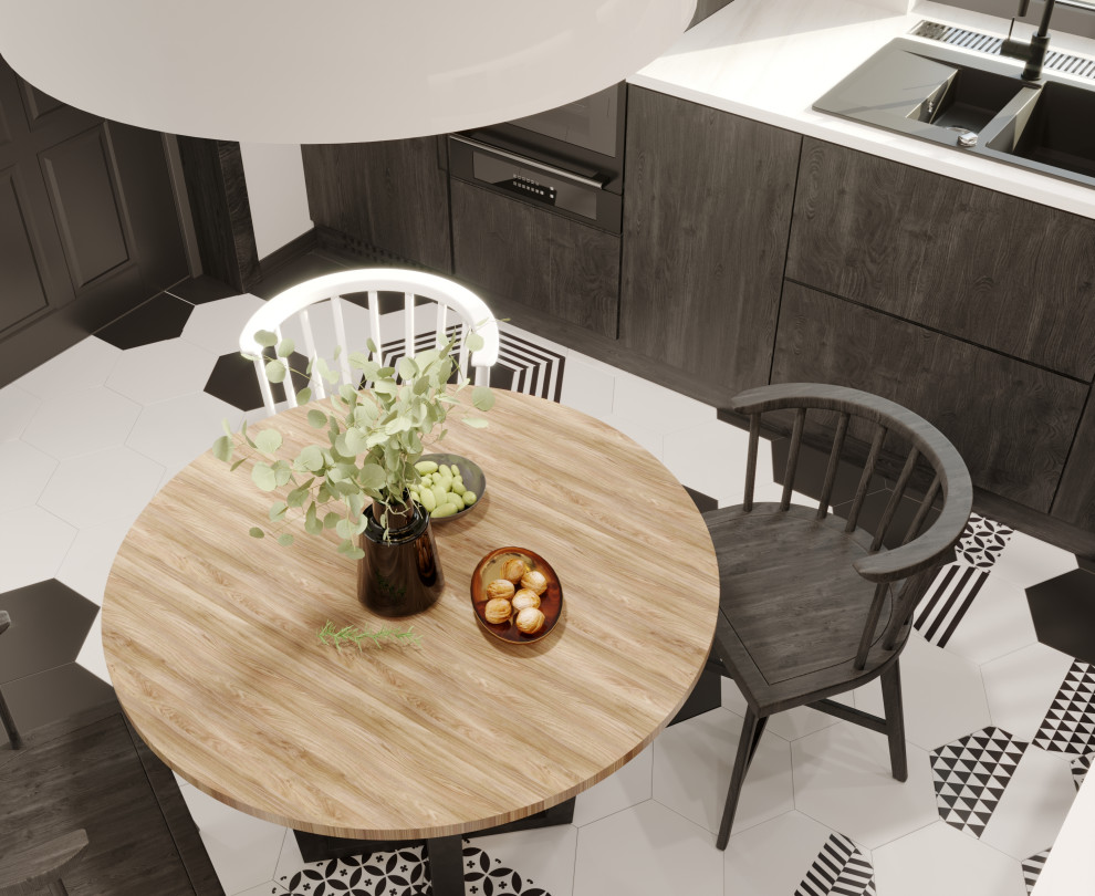 Дизайн интерьера кухни в черном цвете