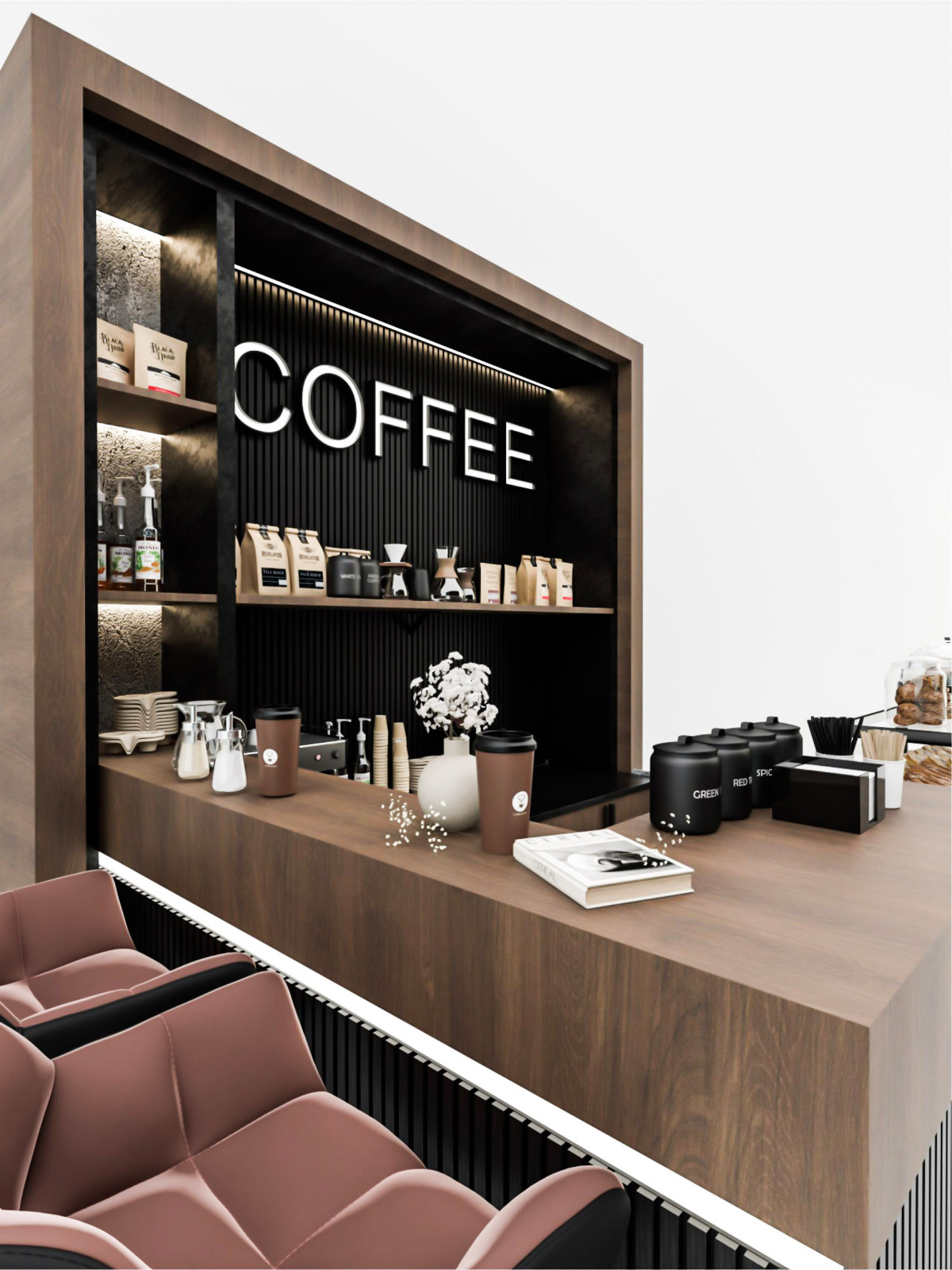 Обложка проекта: Дизайн торгового островка кофе