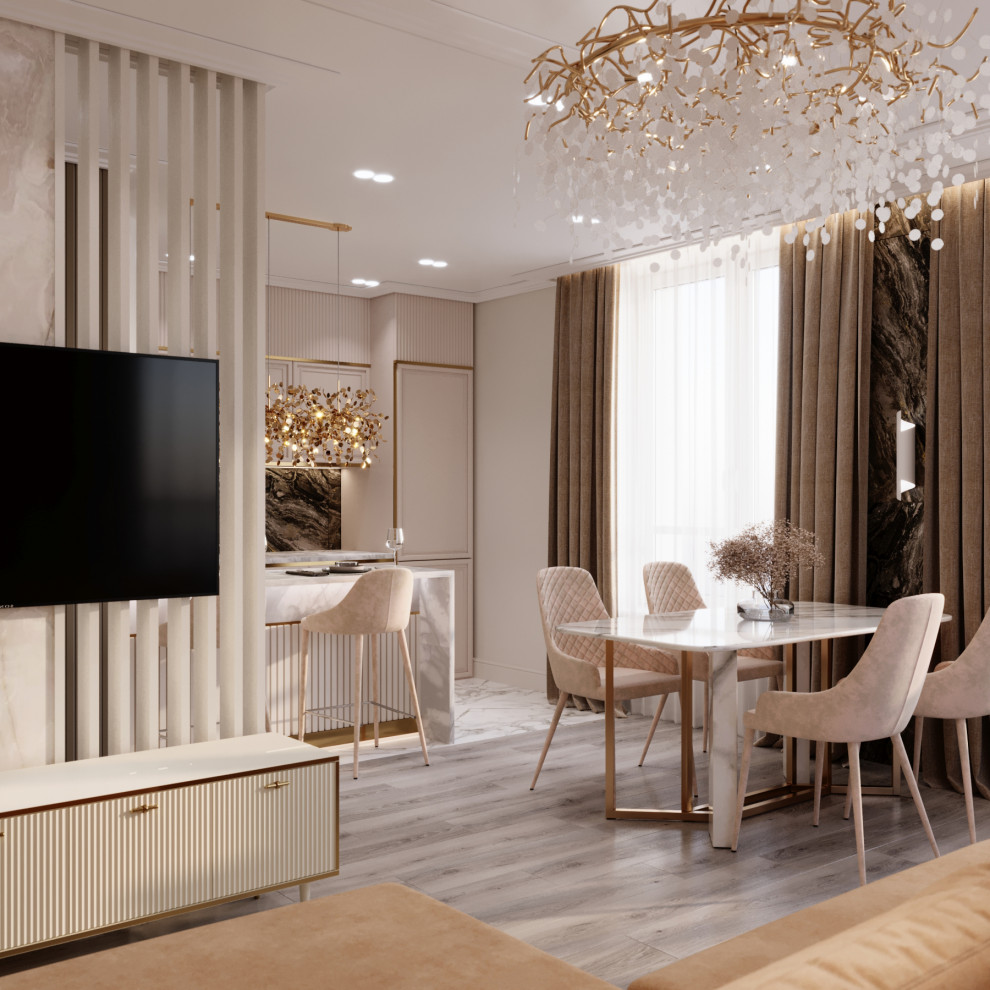 Обложка проекта: Уютная квартира с детской для девочки