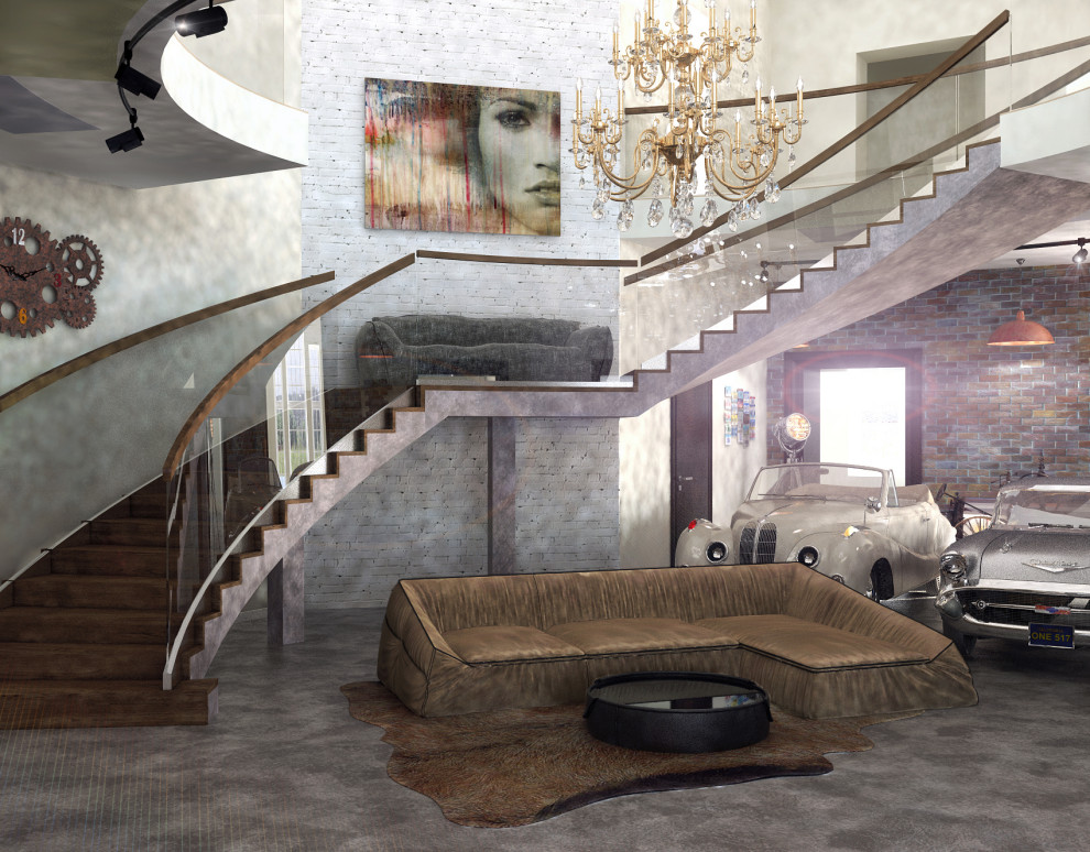 Обложка проекта: загородный дом в стиле Лофт