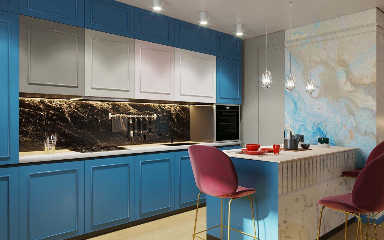 Квартира в насыщенных тонах