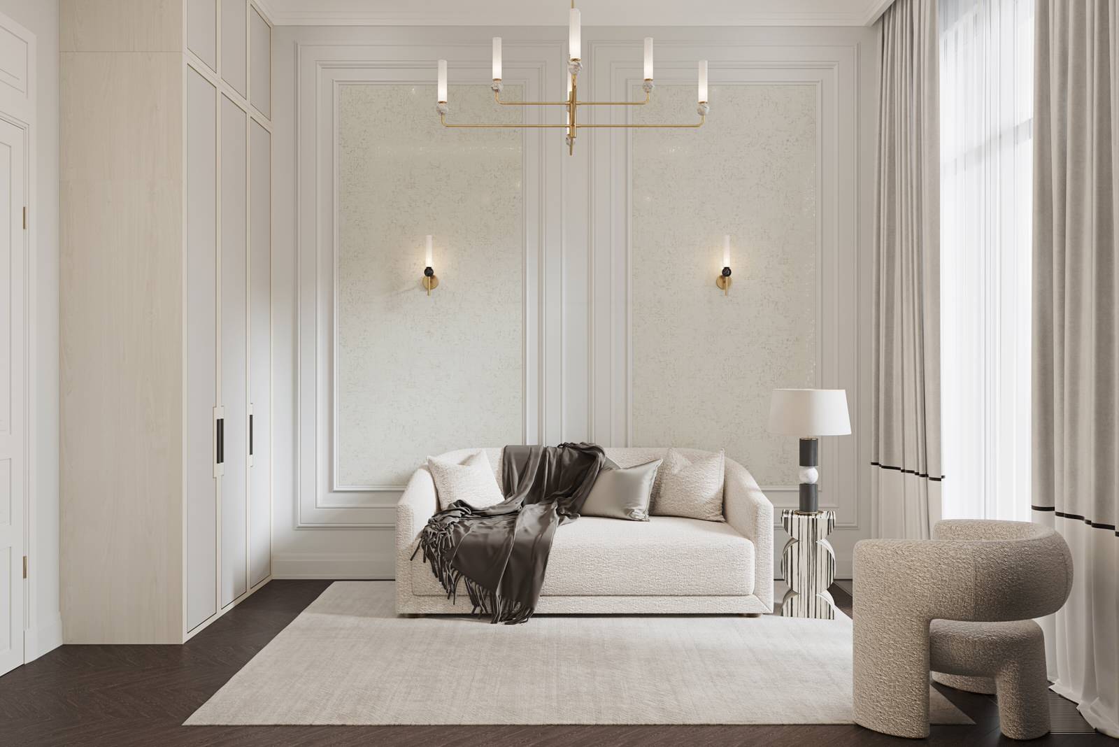 Обложка проекта: Дизайн-проект квартиры в ЖК "Императорский яхтъ-клуб"