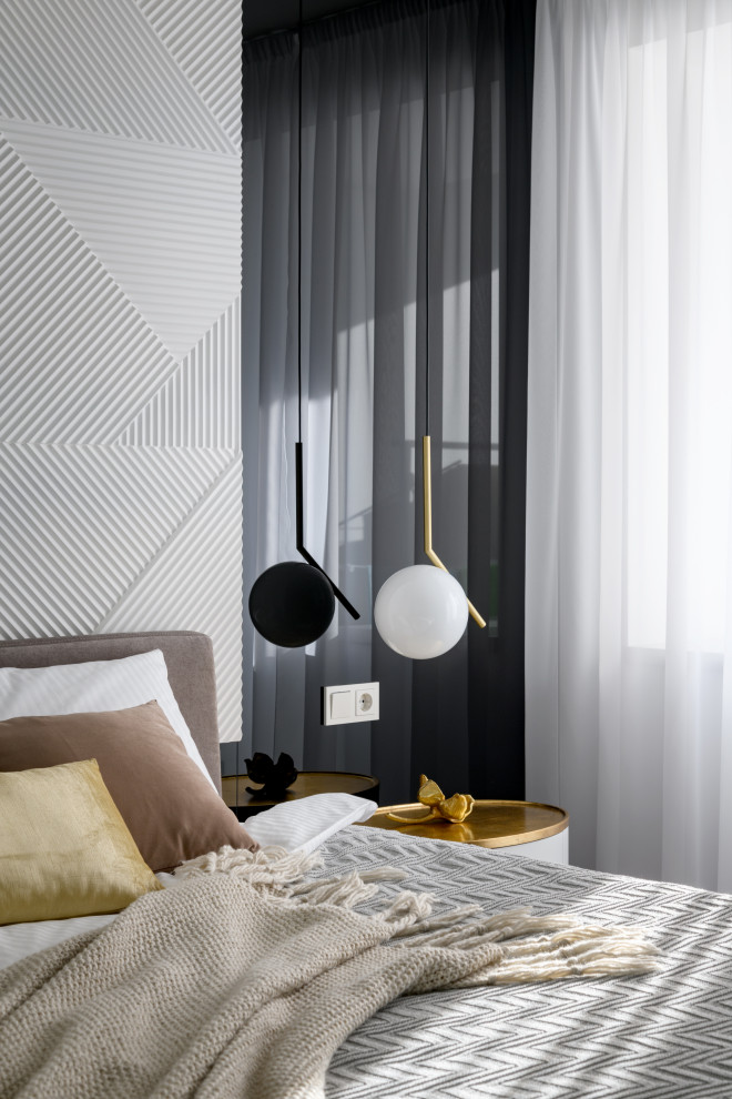 Стильная черно-белая квартира в Новосибирске