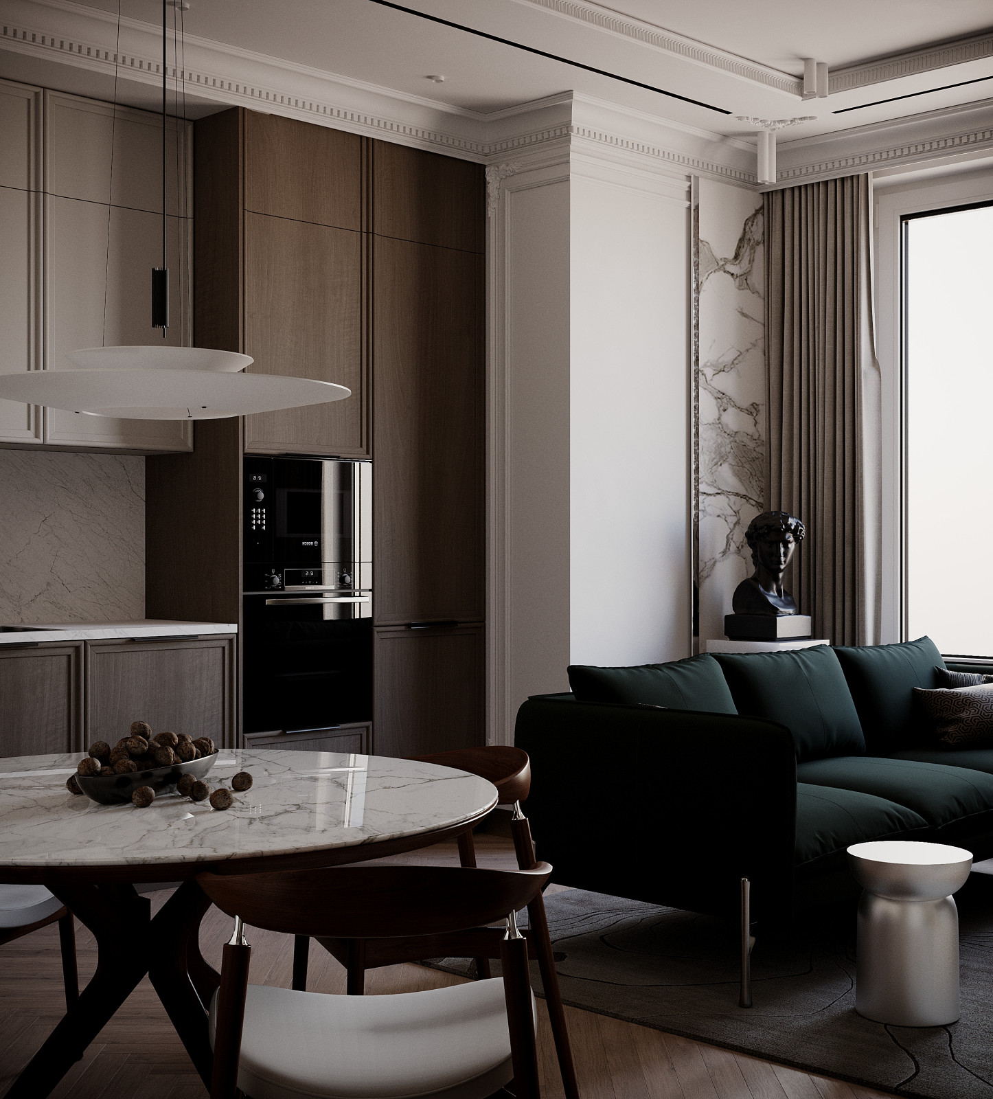 Кухня-гостиная в ЖК Ever