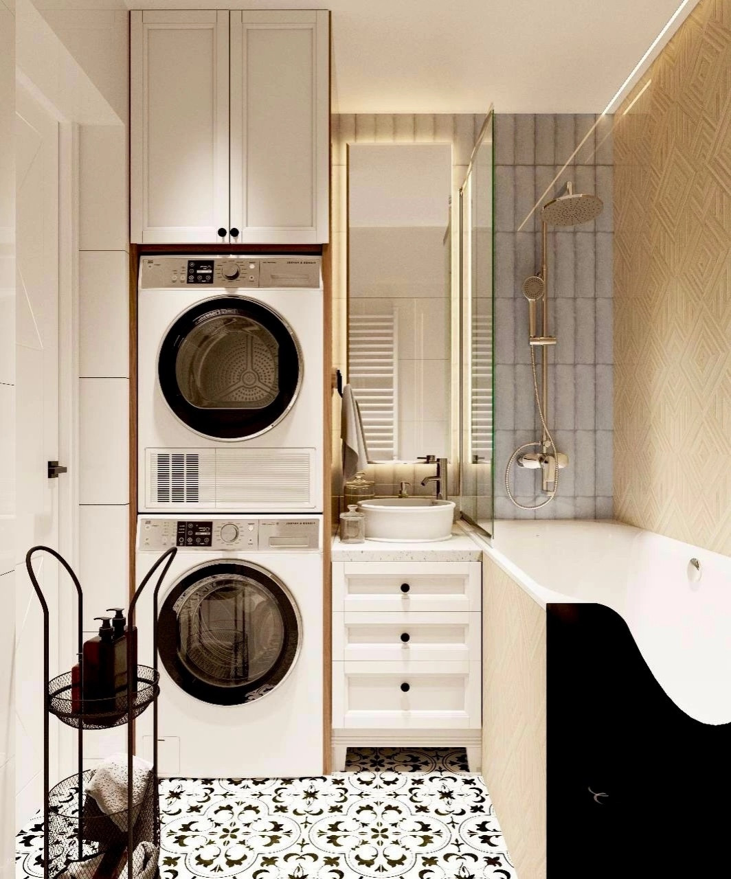 Обложка проекта: Ванная комната 3 кВ.м . Казалось бы маленькое пространство, но нам удалось уместит