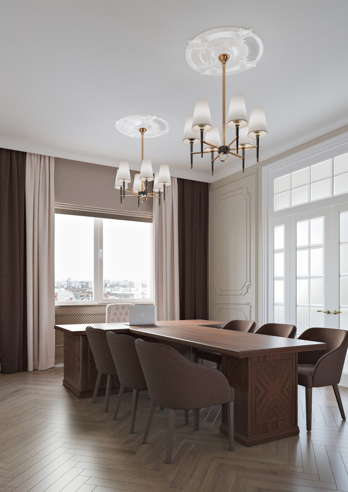 Дизайн офиса, в котором задействованы различные стили