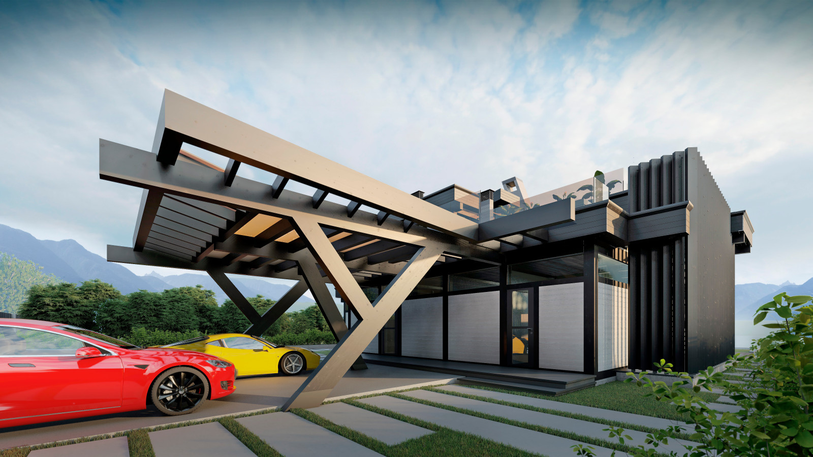 Дом Альпенхаус: фахверк в современном стиле