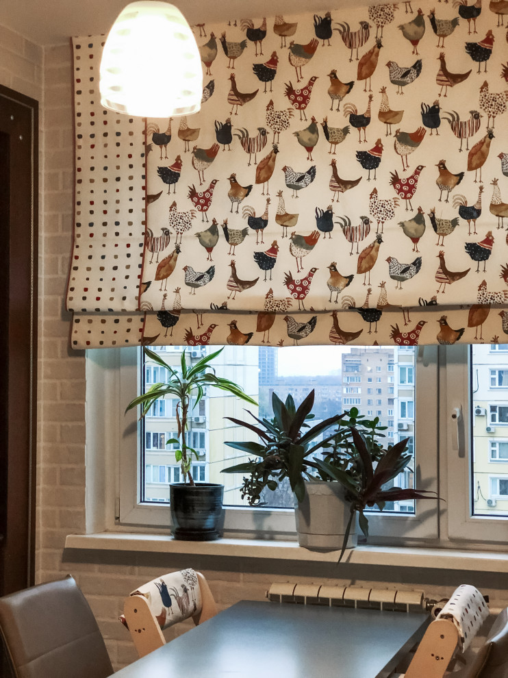 римская штора в стиле английского загородного дома