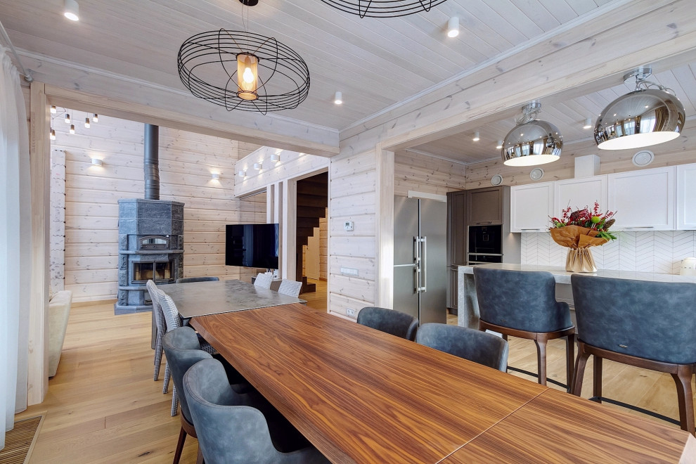 Фотосъеки коттеджа для компании Деревянный Дом