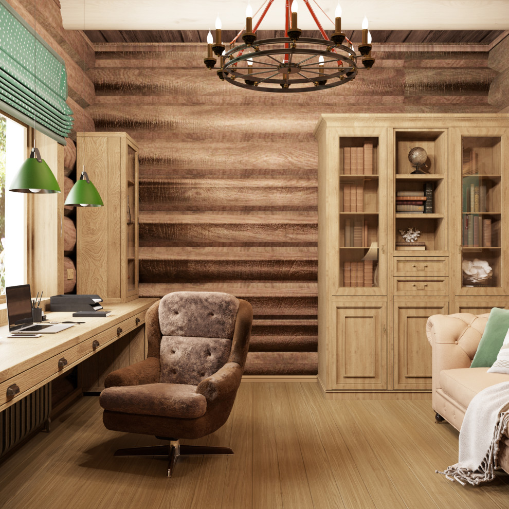 Деревянный дом из дикого бревна