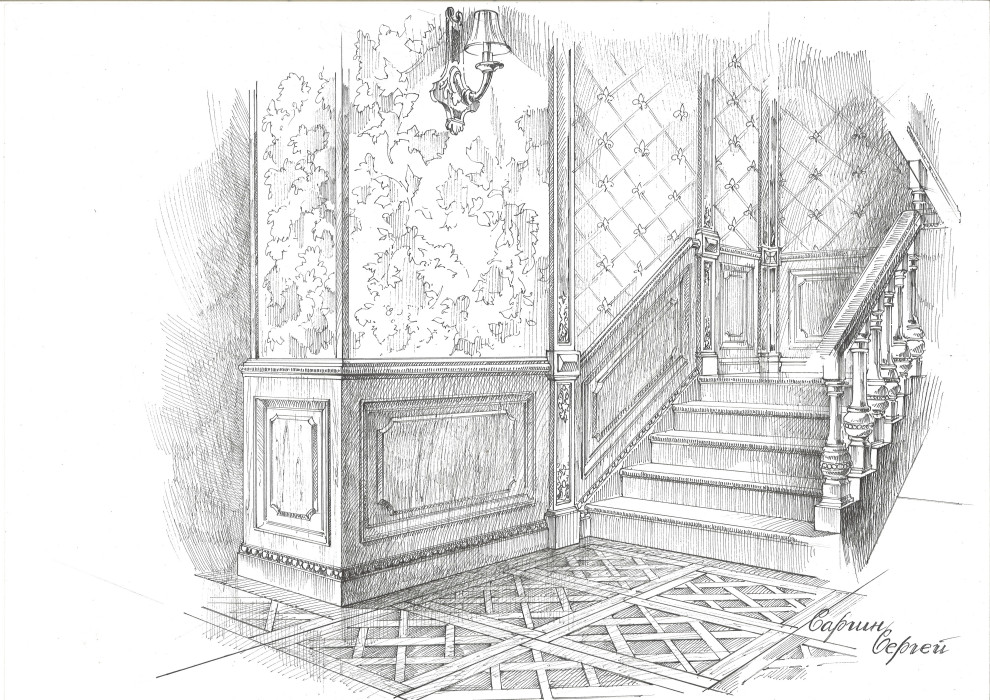 Акварельные эскизы. Загородный дом в Екатеринбурге.