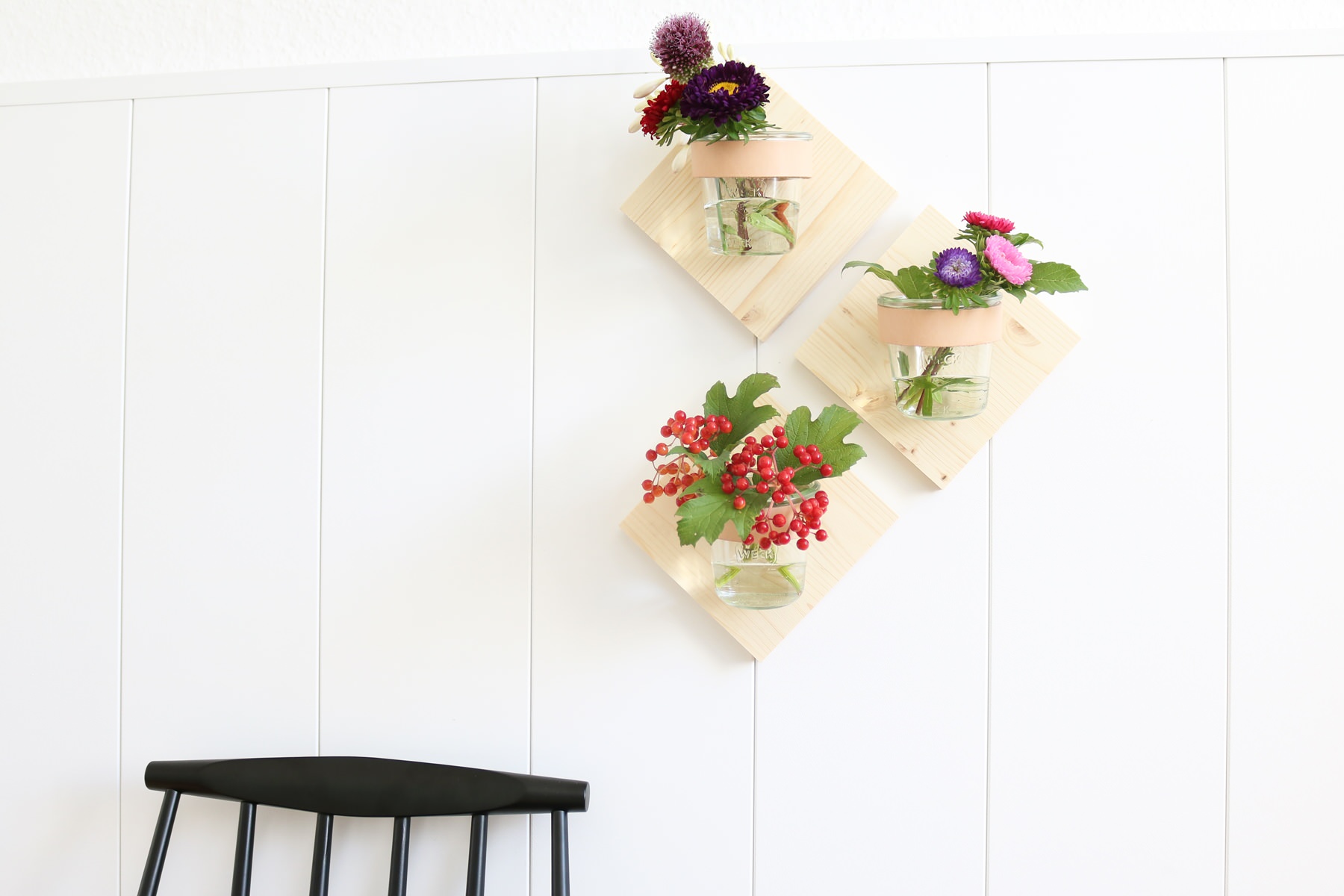 DIY: Декоративные настенные вазы для цветов