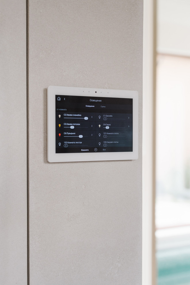 Хамам подключен к системе умный дом.