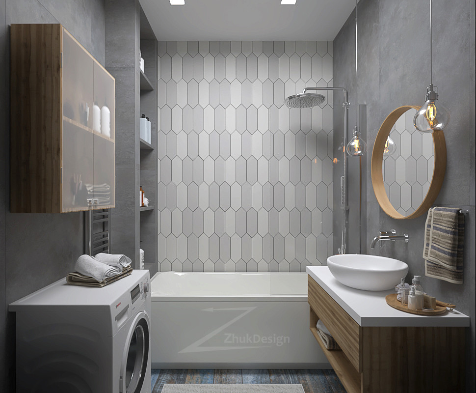 Дизайн однокомнатной квартиры в скандинавском стиле и loft