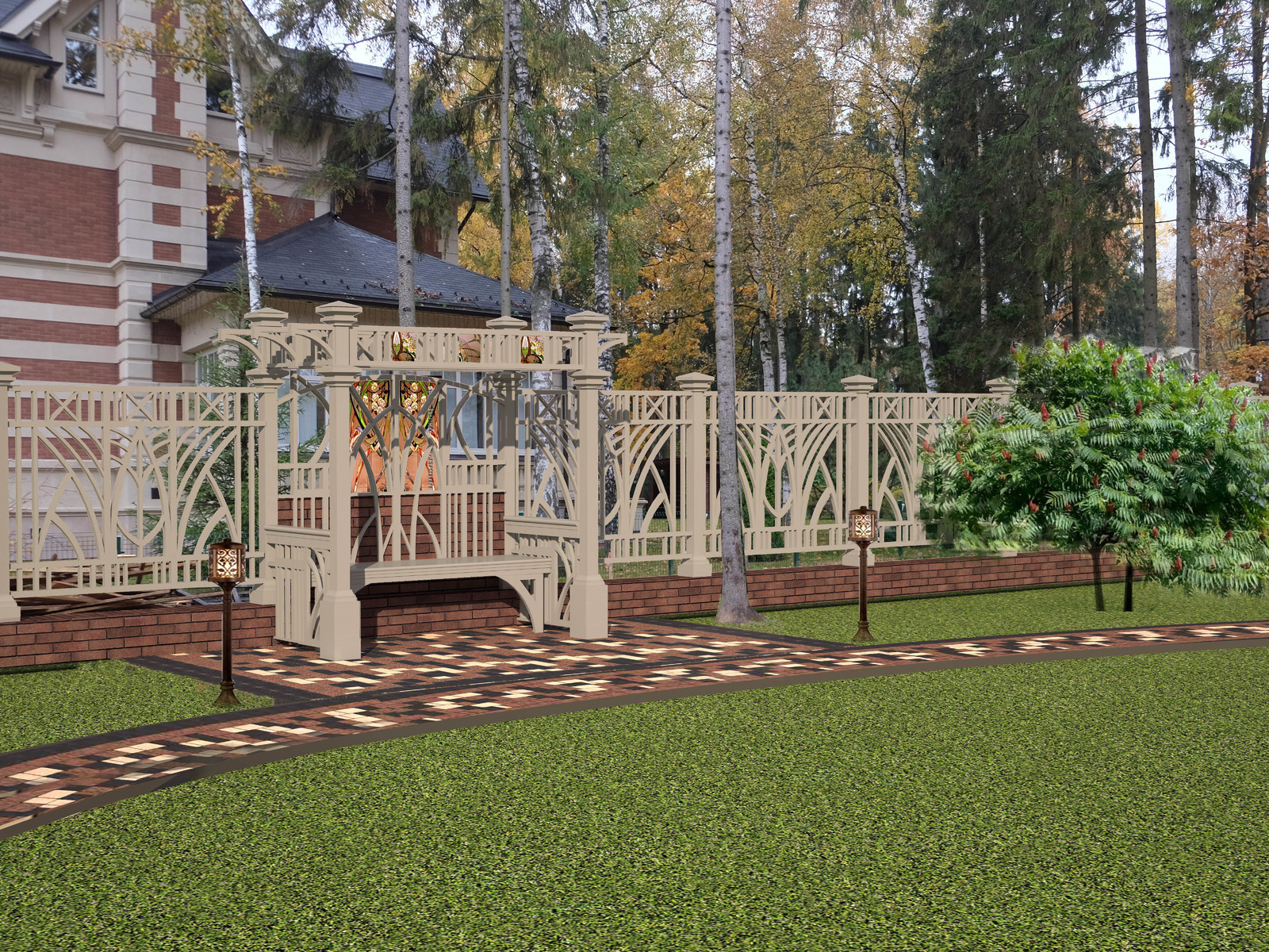 Благоустройство территории загородного дома в поселке Трувиль