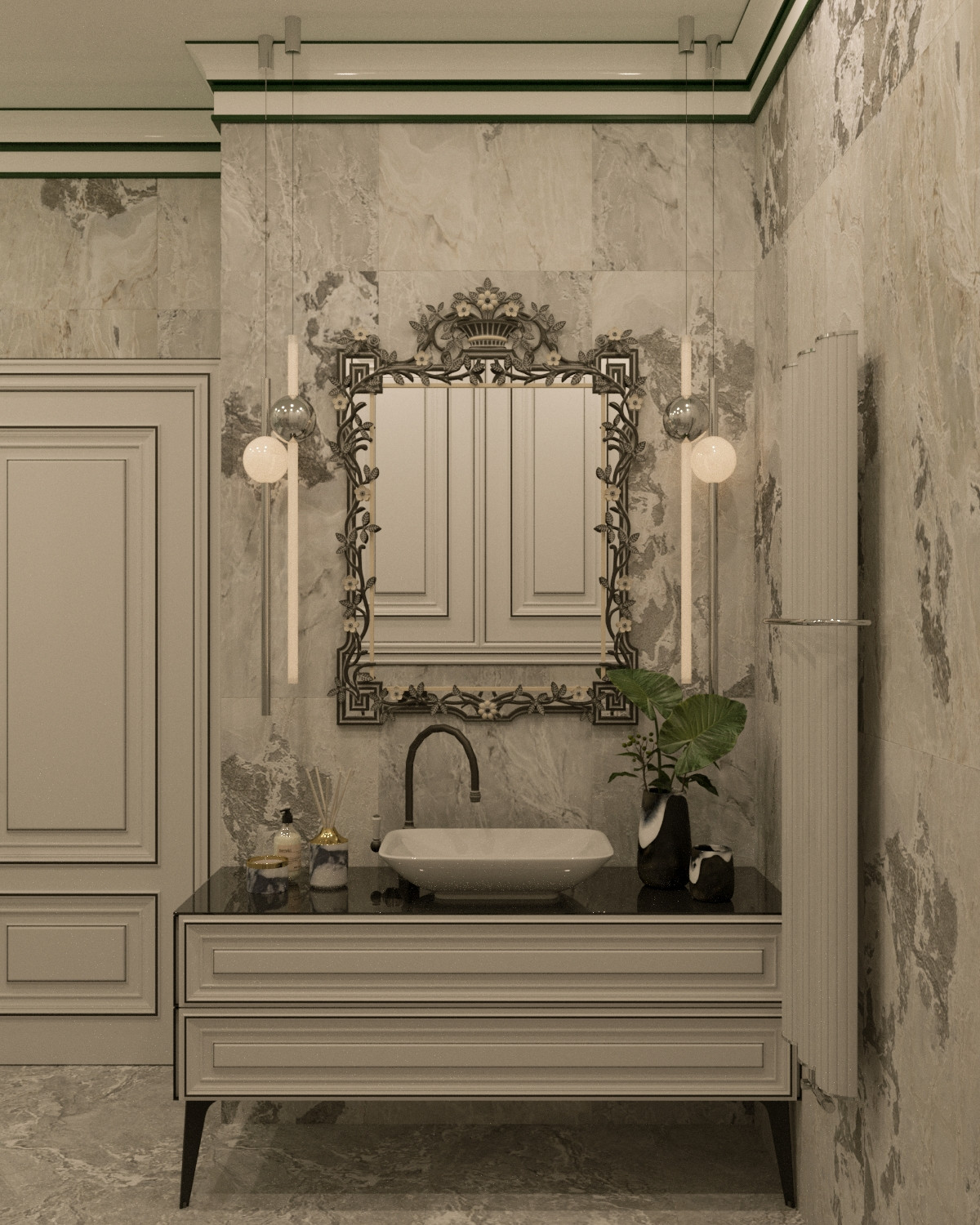 Ванная ЖК Суббота "Пальмовая ветвь"