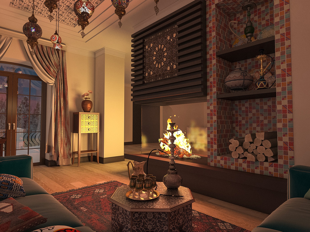 Загородный дом с кальянной. Проект. Визуализация.