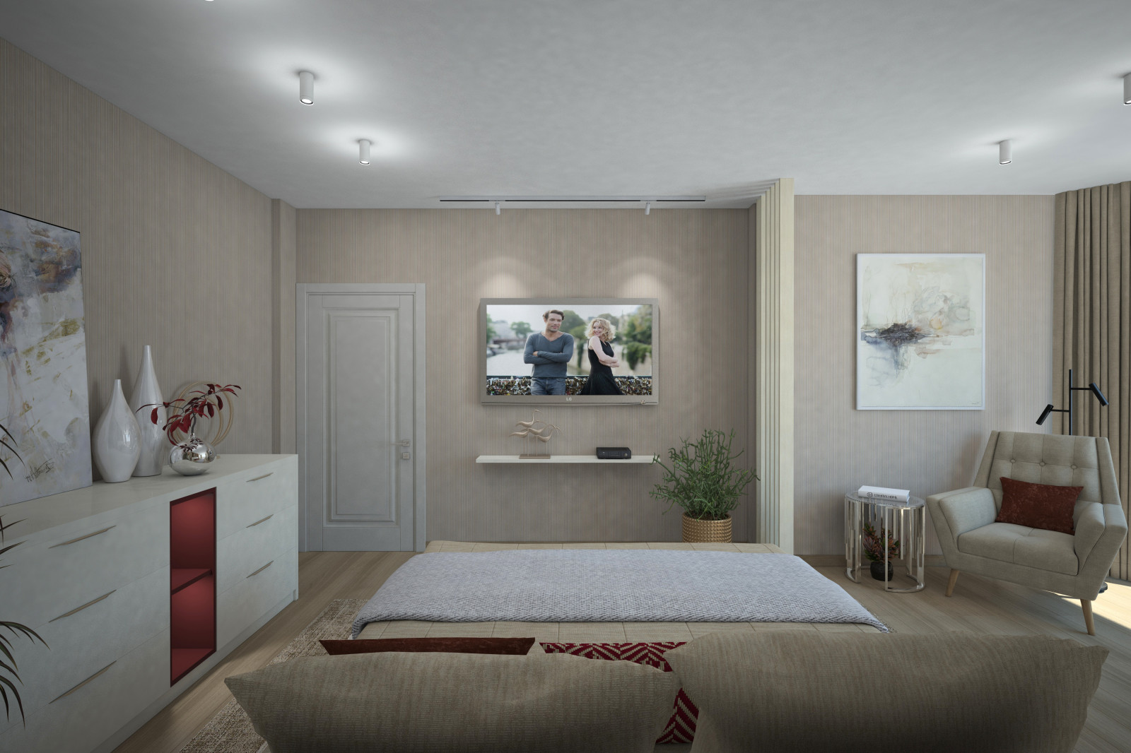 Квартира для молодоженов. Спальня В-2.