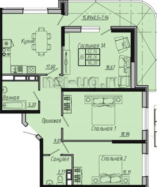 Варианты перепланировки трехкомнатной квартиры+исходный план от застройщика