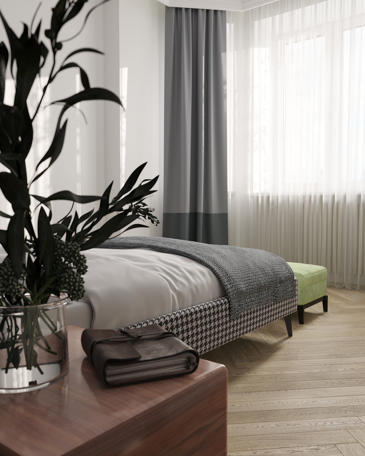 Обложка проекта: Спальня в сталинке