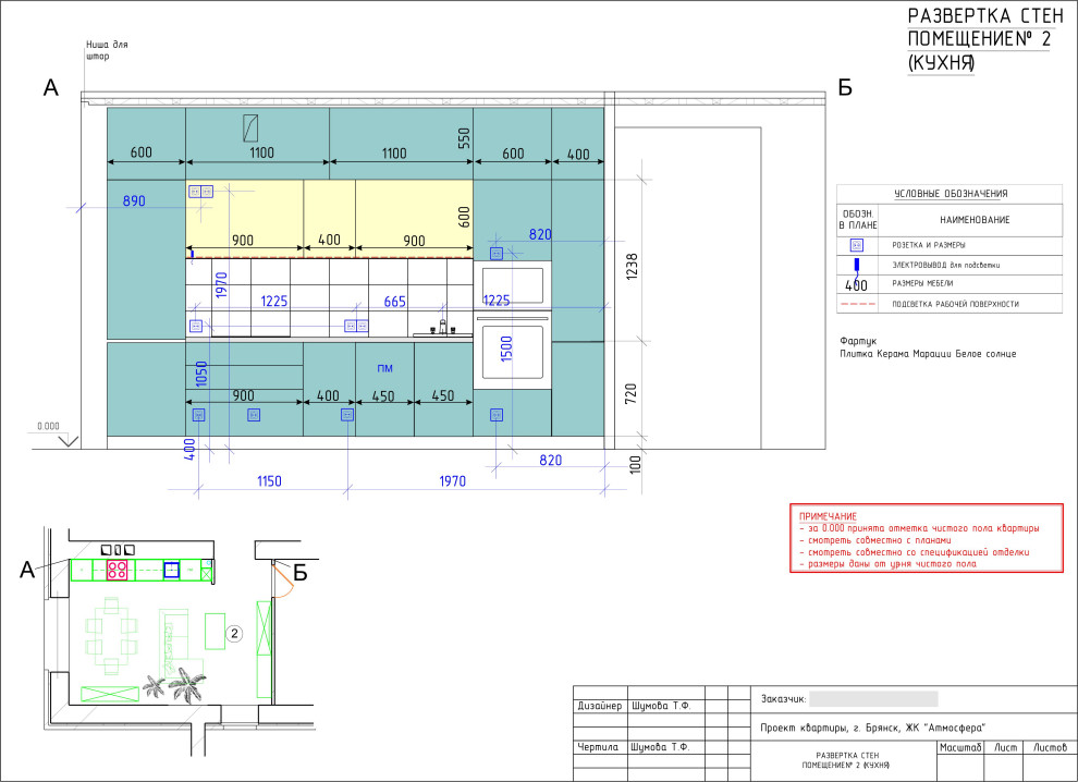 Проект в ЖК Атмосфера