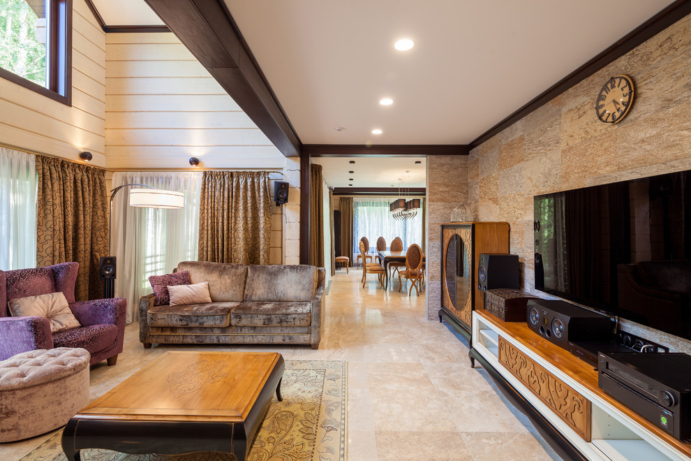 Интерьер трехэтажного загородного дома в Нижегородской области