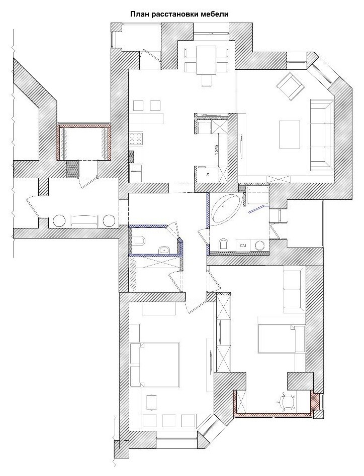 Обложка проекта: Дизайн-проект трехкомнатной квартиры 110 кв.м, г.Волгоград