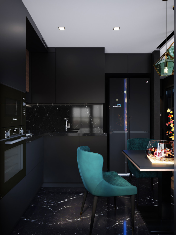 Квартира в черных тонах