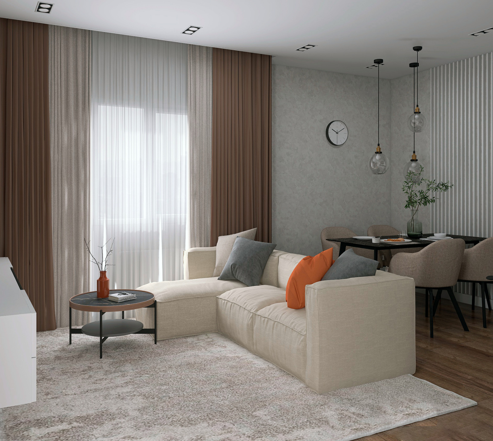 Кухня-гостиная 21 м2 в ЖК «Европейский»