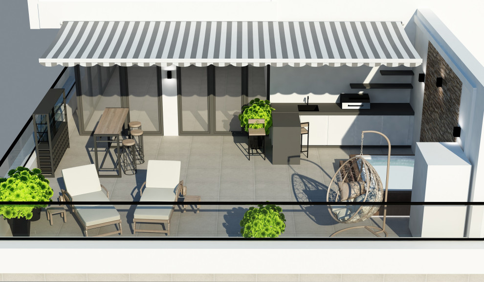 Терасса 21 этажа В ЖК Акай сити