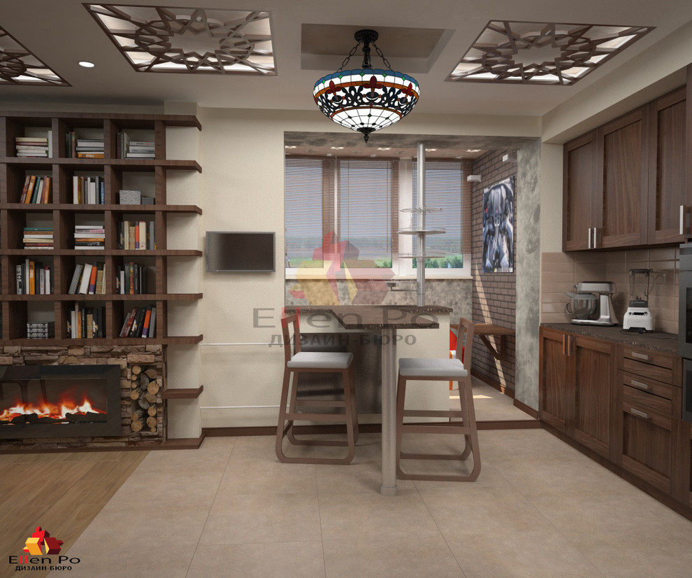 Дизайн трех-комнатной квартиры с элементами лофт и восточной культуры.