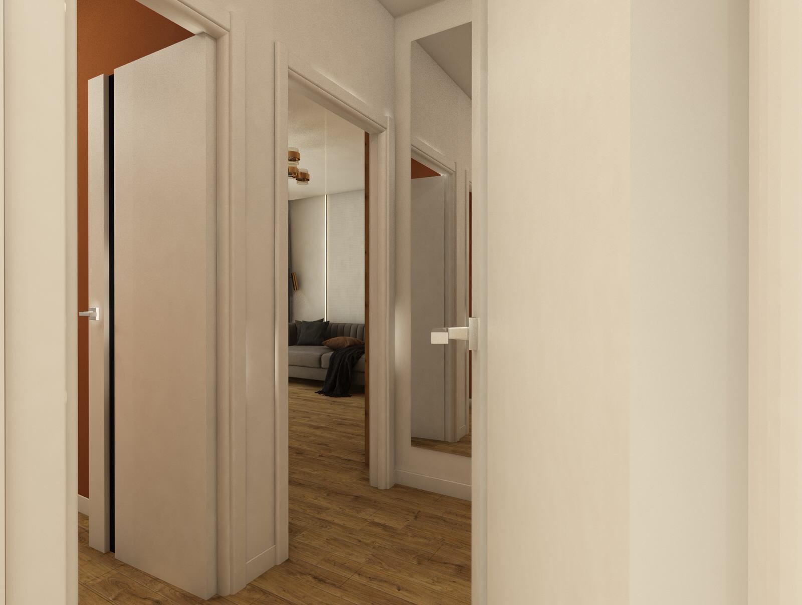 Квартира 60 кв.м. ТЗ от заказчика "Ярко и не ярко))"