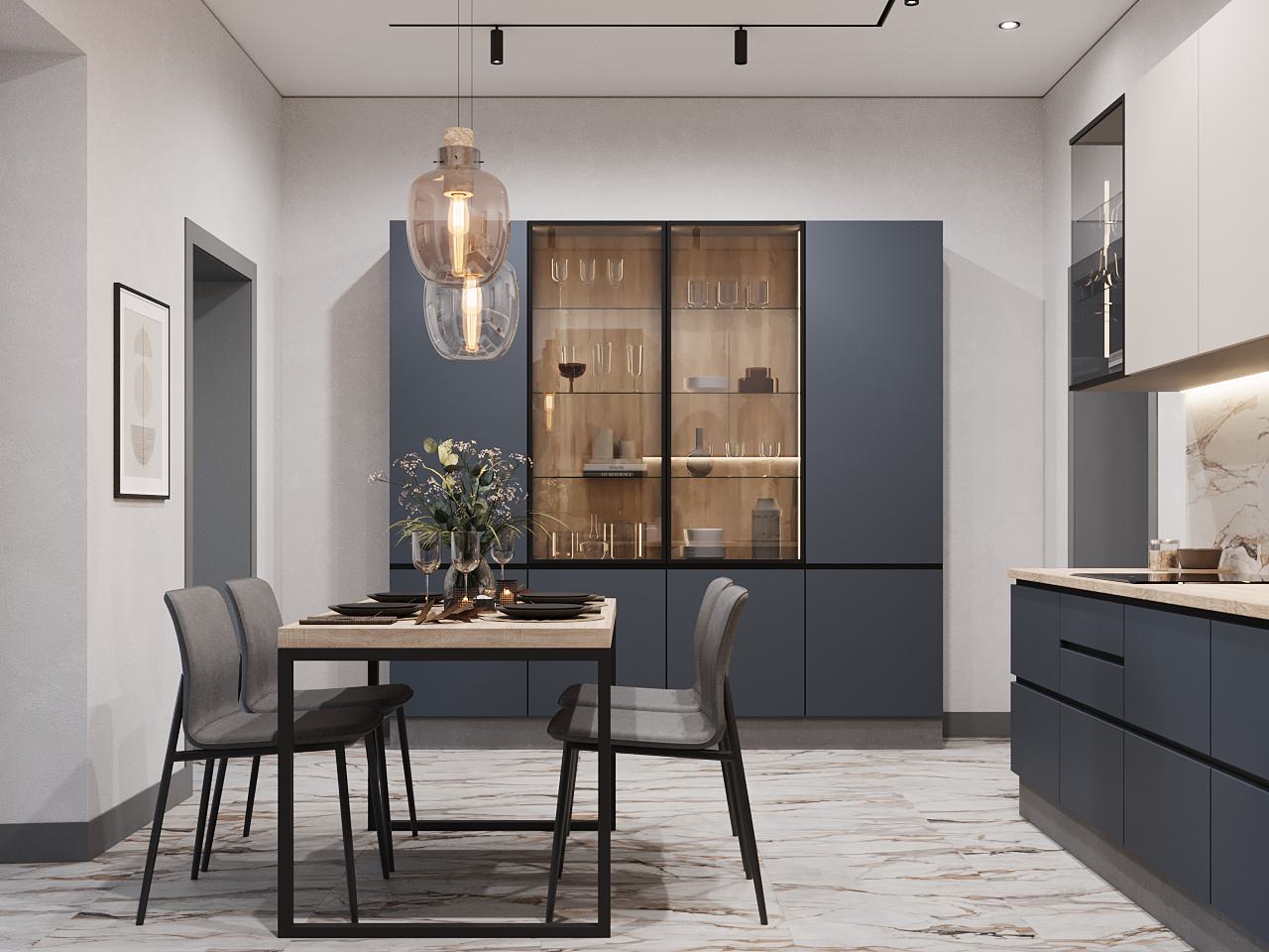 Кухня в московском таунхаусе