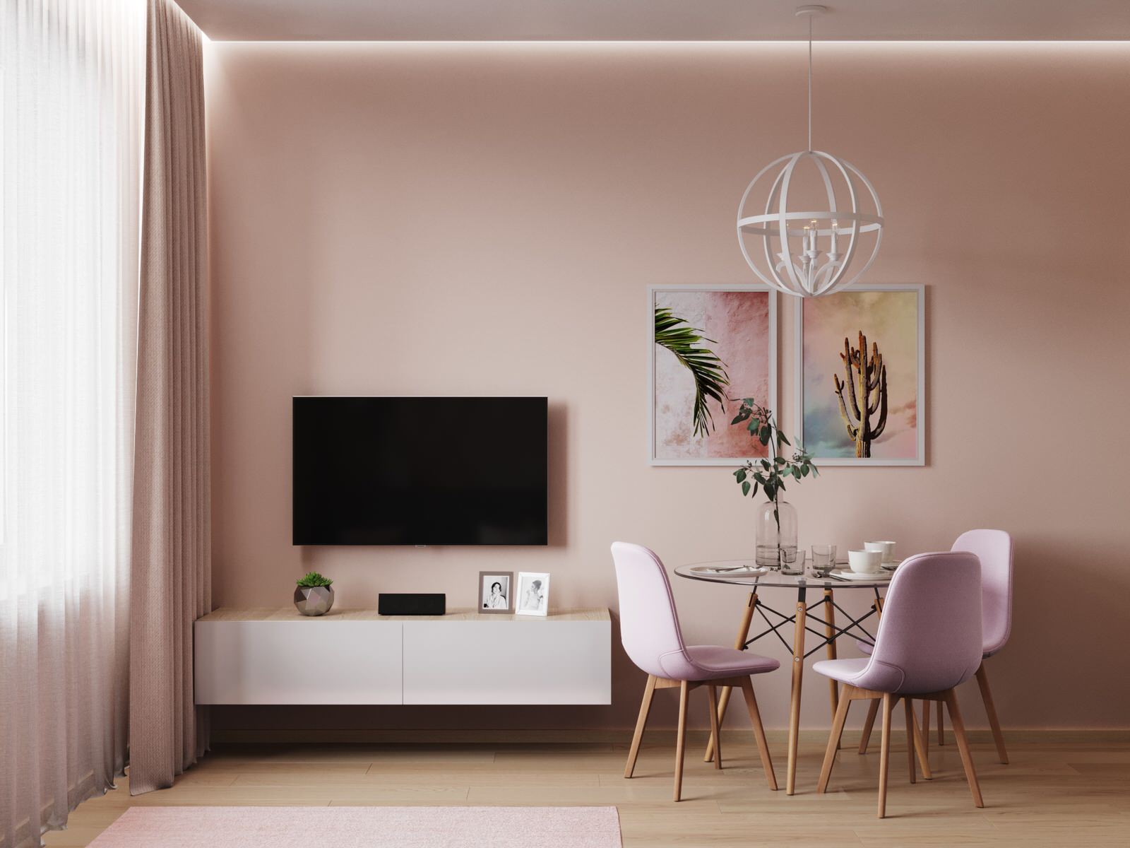 Дизайн-проект двухкомнатной квартиры, 58.3 кв.м